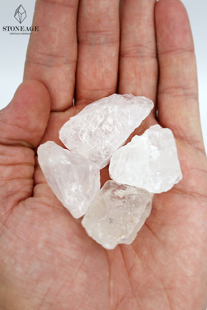 Raw clear quarts Crystals