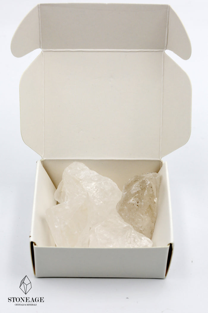 Raw clear quarts Crystals