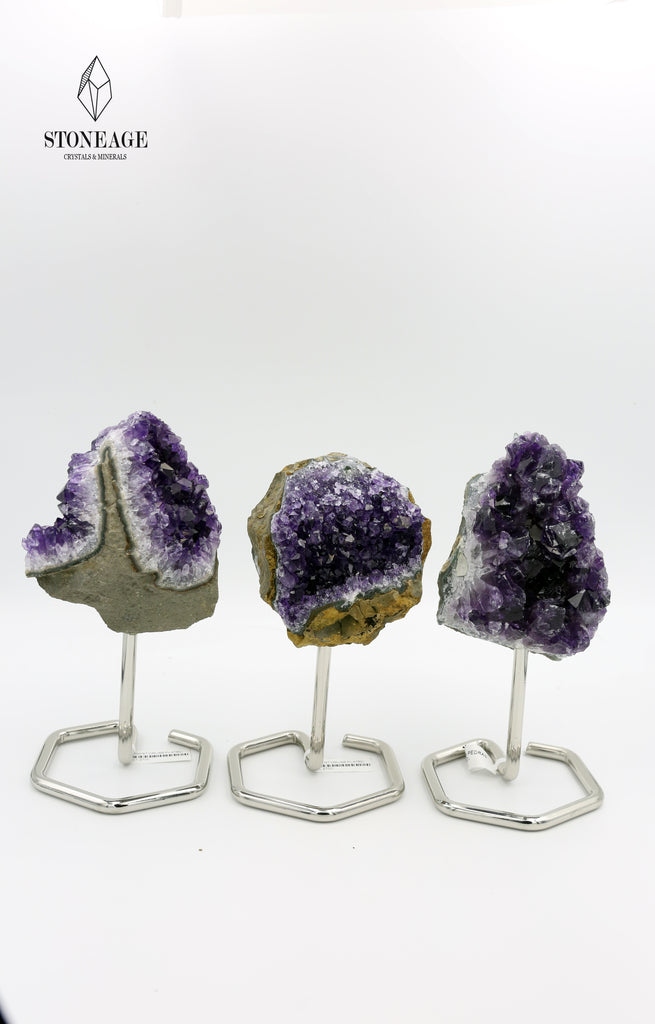 Amethyst Cluster with Stand