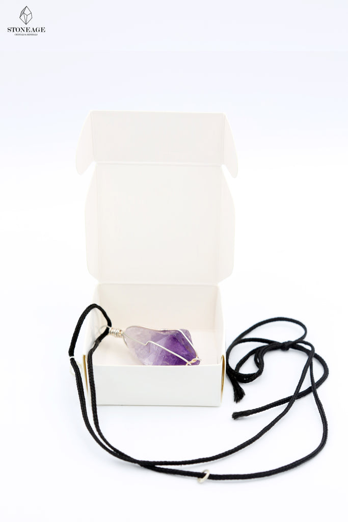 Amethyst Wire-Wrapped Pendant