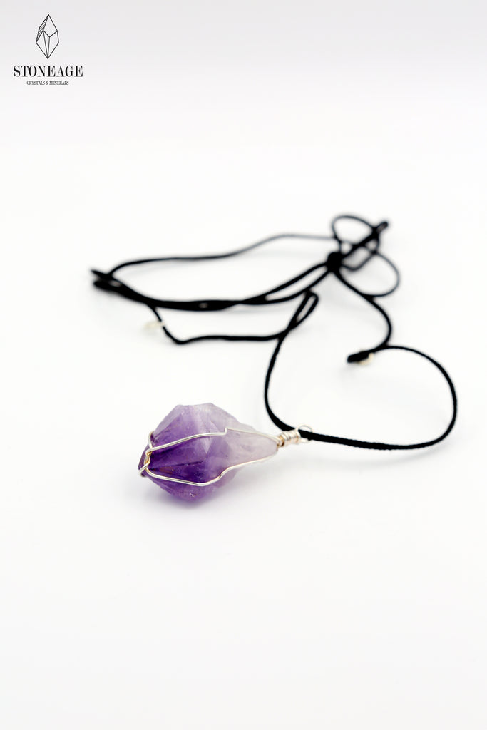 Amethyst Wire-Wrapped Pendant